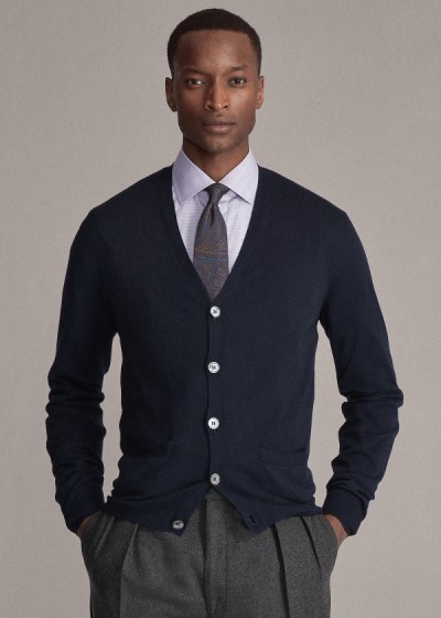 Men's Ralph Lauren Cashmere V-Neck Cardigan | 198246TBH